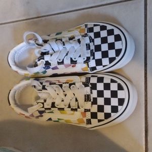Vans checkered/rainbow kids sz.11